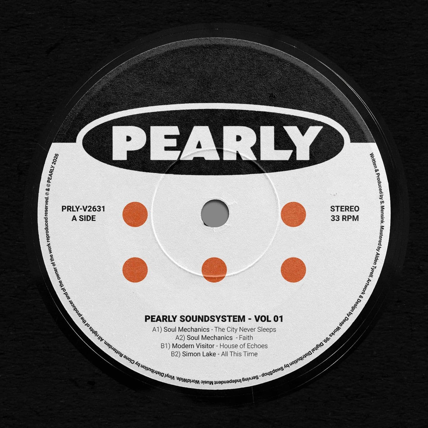 Various – Pearly Soundsystem - Vol. 01 (Vinyl, 2026) – Cover